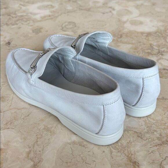 Hogl Light Blue Leather Horsebit Loafers - Picture 8 of 16